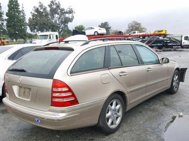 WDBRH61J34F528224 - 2004 MERCEDES-BENZ C 240 SPOR GOLD photo 4