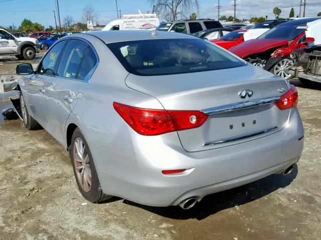 JN1CV7AP5GM200722 - 2016 INFINITI Q50 BASE SILVER photo 3