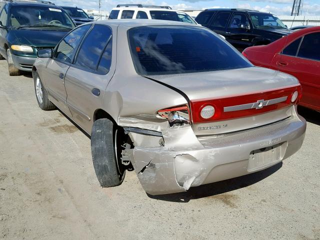 1G1JF52F637142682 - 2003 CHEVROLET CAVALIER L TAN photo 3