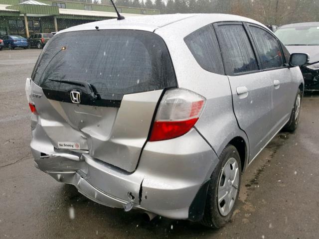 JHMGE8H39DC015838 - 2013 HONDA FIT SILVER photo 4