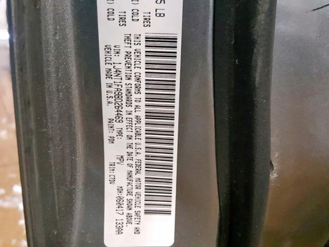 1J4NT1FA9BD264469 - 2011 JEEP COMPASS SP Сұр фото 10