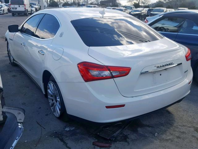 ZAM57XSA2E1128124 - 2014 MASERATI GHIBLI WHITE photo 3