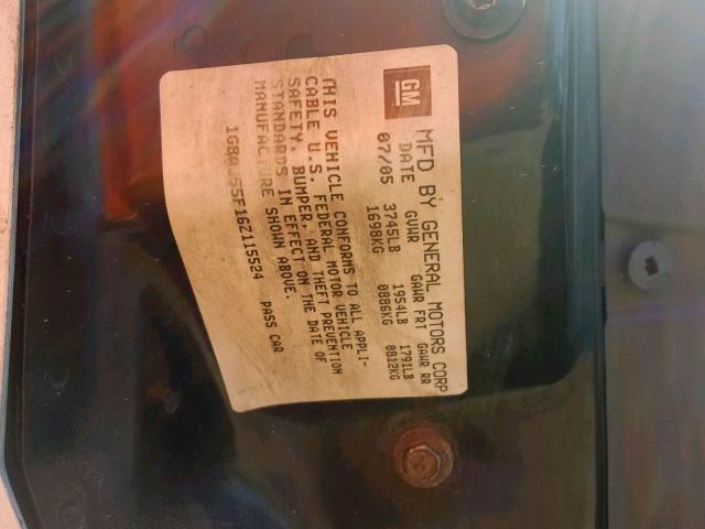 1G8AJ55F16Z115524 - 2006 SATURN ION LEVEL WHITE photo 10