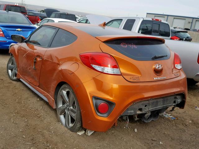 KMHTC6AE5DU158569 - 2013 HYUNDAI VELOSTER T ORANGE photo 3