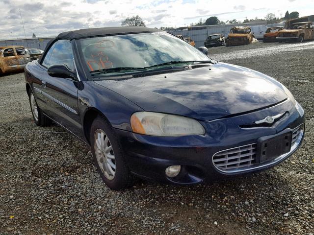 1C3EL55T73N573020 - 2003 CHRYSLER SEBRING LX BLUE photo 1