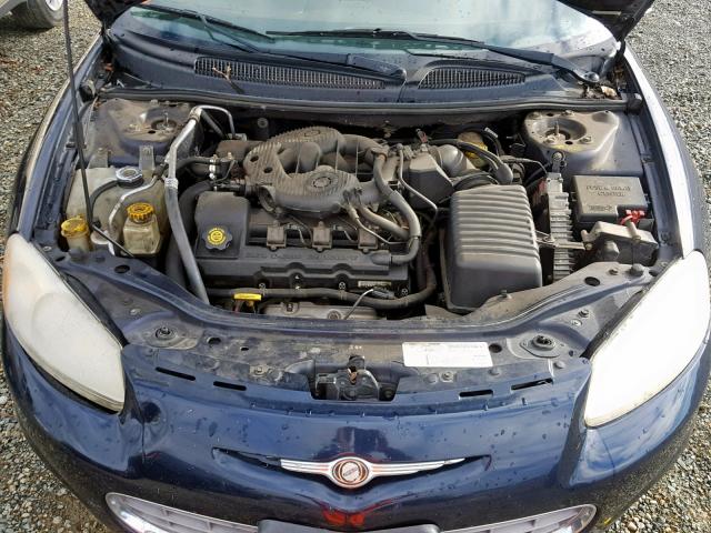 1C3EL55T73N573020 - 2003 CHRYSLER SEBRING LX BLUE photo 7