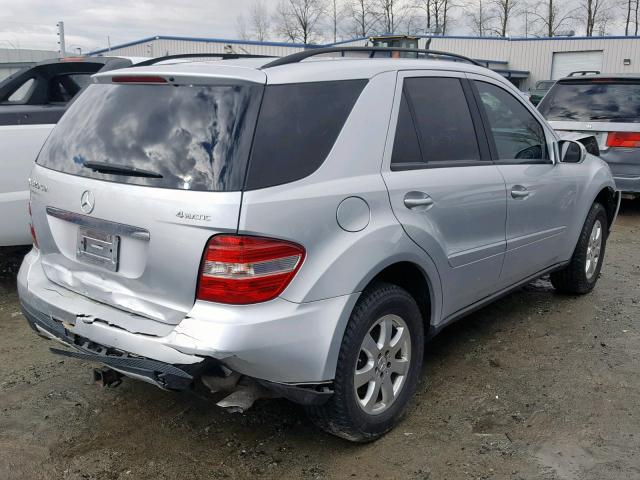 4JGBB22E97A207526 - 2007 MERCEDES-BENZ ML 320 CDI SILVER photo 4