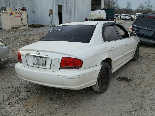 KMHWF25H73A847174 - 2003 HYUNDAI SONATA GL WHITE photo 4