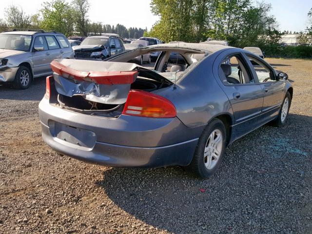 2B3HD56J5YH293925 - 2000 DODGE INTREPID E BLUE photo 4