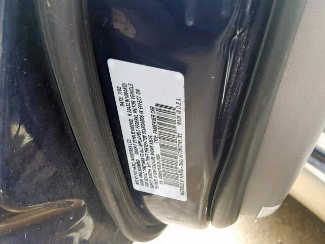 4S3BH675437612834 - 2003 SUBARU LEGACY OUT BLUE photo 10