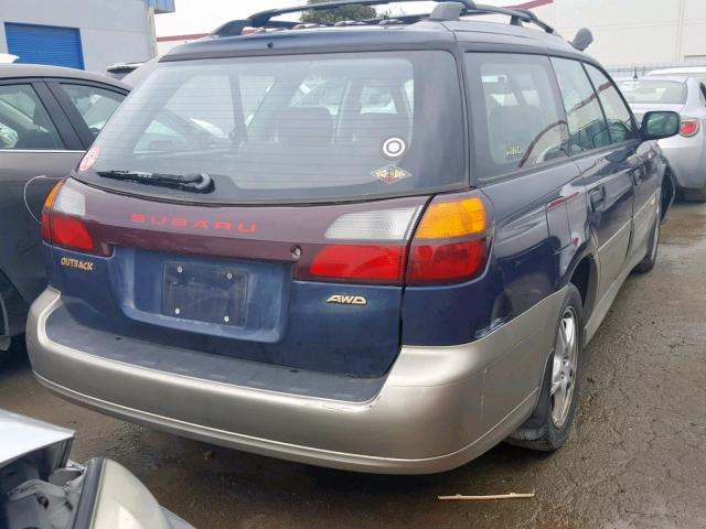 4S3BH675437612834 - 2003 SUBARU LEGACY OUT BLUE photo 4