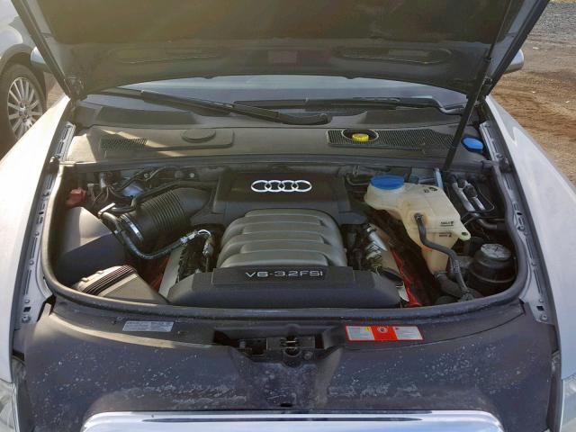 WAUDH74F48N081579 - 2008 AUDI A6 3.2 QUA GRAY photo 7