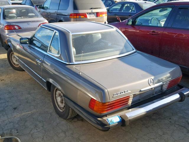 WDBBA45A8BB007847 - 1981 MERCEDES-BENZ 380 SL GRAY photo 3