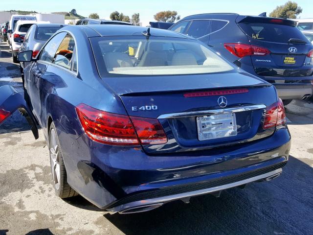 WDDKJ6FB7HF362343 - 2017 MERCEDES-BENZ E 400 BLUE photo 3