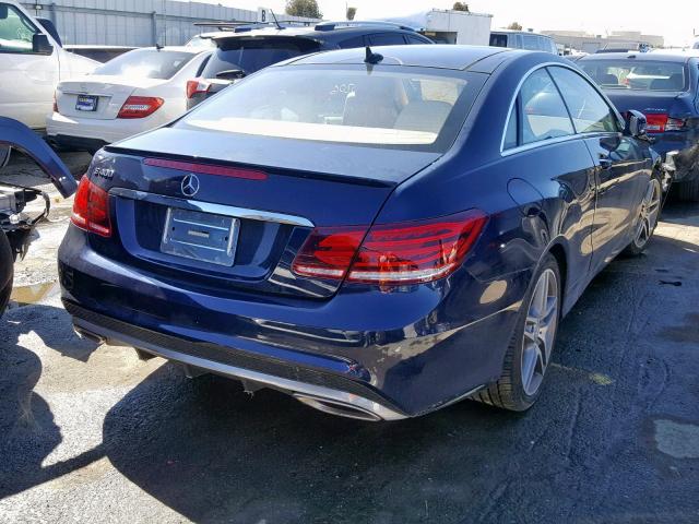 WDDKJ6FB7HF362343 - 2017 MERCEDES-BENZ E 400 BLUE photo 4