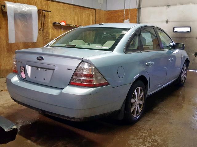 1FAHP24W49G122282 - 2009 FORD TAURUS SEL BLUE photo 4