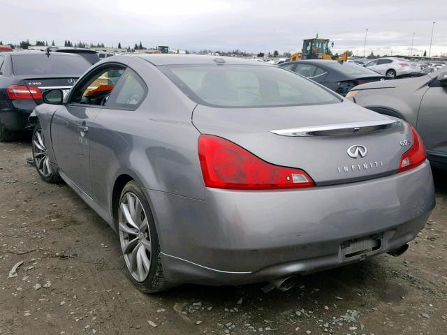 JNKCV64EX8M110564 - 2008 INFINITI G37 BASE GRAY photo 3