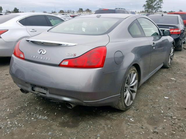 JNKCV64EX8M110564 - 2008 INFINITI G37 BASE GRAY photo 4