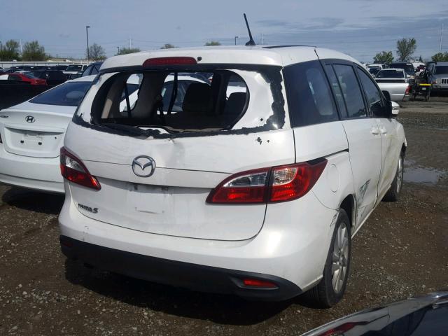 JM1CW2BLXE0169786 - 2014 MAZDA 5 SPORT WHITE photo 4