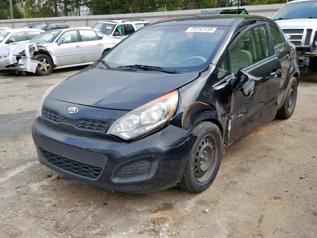 KNADM5A30D6197764 - 2013 KIA RIO LX BLACK photo 2