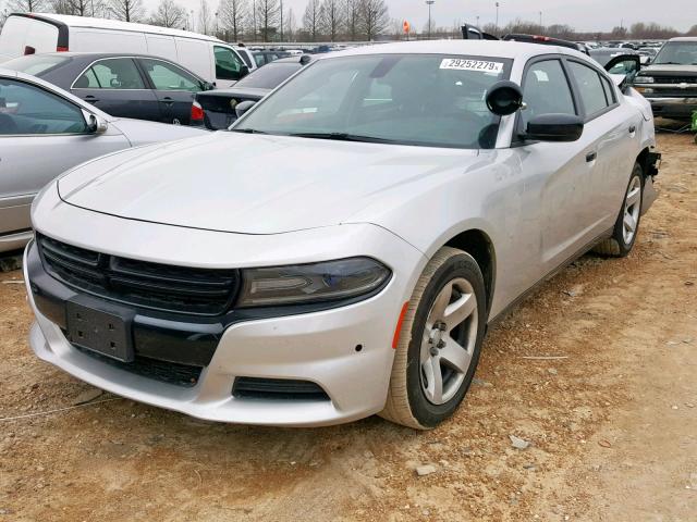 2C3CDXAG8JH277132 - 2018 DODGE CHARGER PO SILVER photo 2