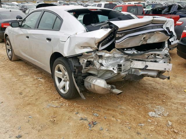 2C3CDXAG8JH277132 - 2018 DODGE CHARGER PO SILVER photo 3