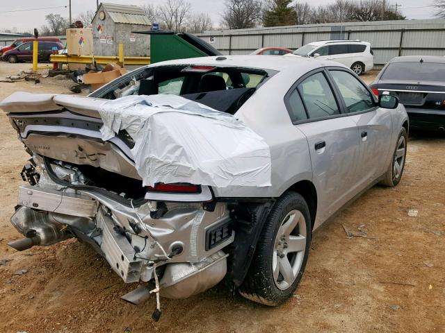2C3CDXAG8JH277132 - 2018 DODGE CHARGER PO SILVER photo 4