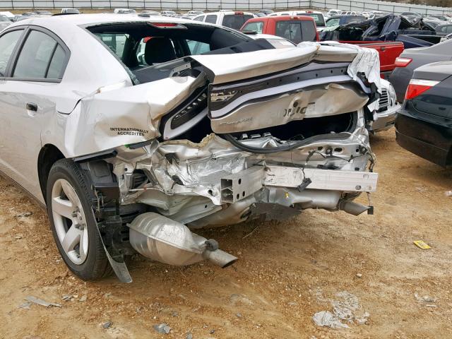 2C3CDXAG8JH277132 - 2018 DODGE CHARGER PO SILVER photo 9