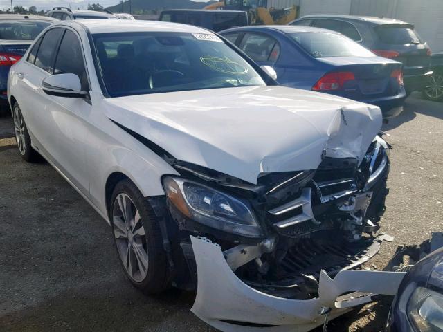 55SWF4JB8HU195244 - 2017 MERCEDES-BENZ C 300 WHITE photo 1