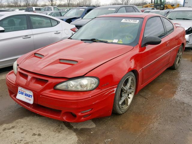 1G2NW12E53C291377 - 2003 PONTIAC GRAND AM G RED photo 2