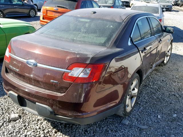 1FAHP2EW3AG142686 - 2010 FORD TAURUS SEL BURGUNDY photo 4