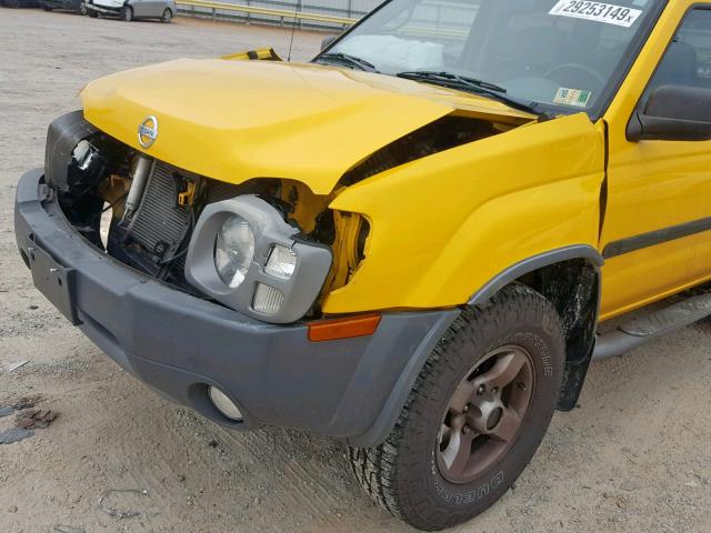 5N1ED28YX3C644751 - 2003 NISSAN XTERRA XE YELLOW photo 9