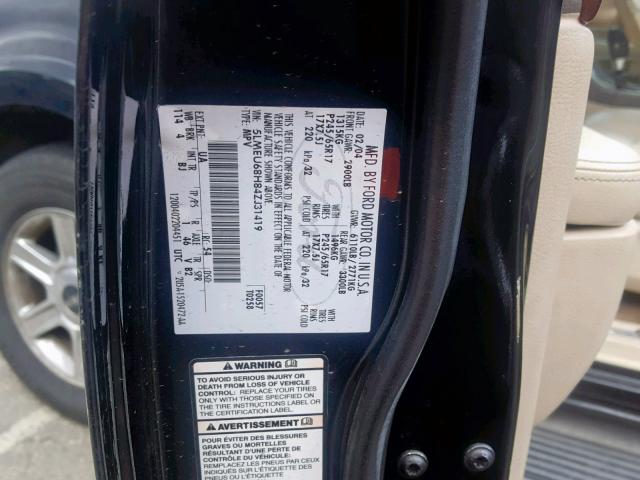 5LMEU68H84ZJ31419 - 2004 LINCOLN AVIATOR 黑色 照片 10