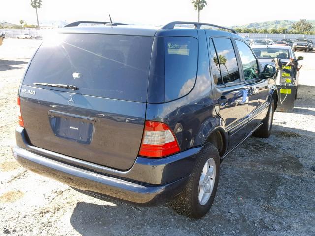 4JGAB54E31A240720 - 2001 MERCEDES-BENZ ML 320 BLUE photo 4