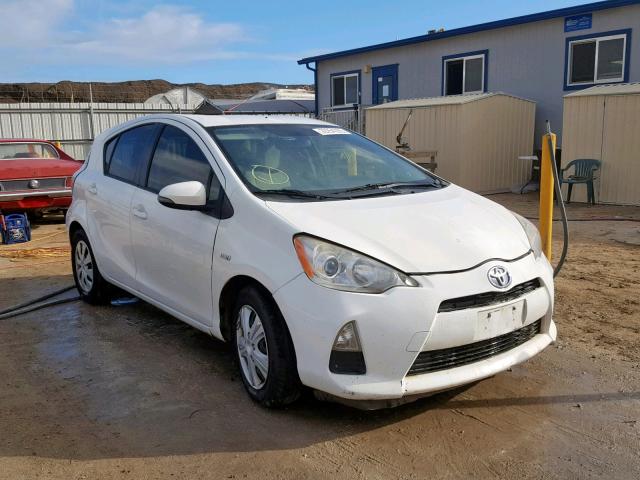 JTDKDTB36E1563660 - 2014 TOYOTA PRIUS C WHITE photo 1