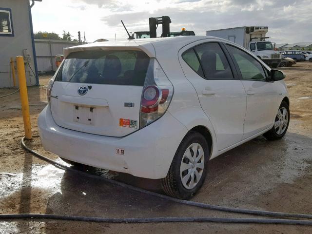 JTDKDTB36E1563660 - 2014 TOYOTA PRIUS C WHITE photo 4