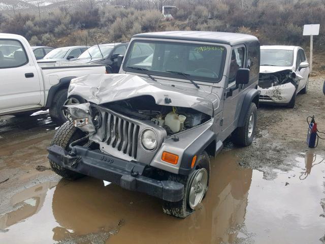 1J4FA49S41P311422 - 2001 JEEP WRANGLER / SILVER photo 2