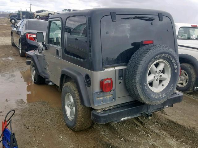 1J4FA49S41P311422 - 2001 JEEP WRANGLER / SILVER photo 3