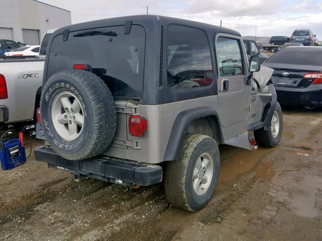 1J4FA49S41P311422 - 2001 JEEP WRANGLER / SILVER photo 4