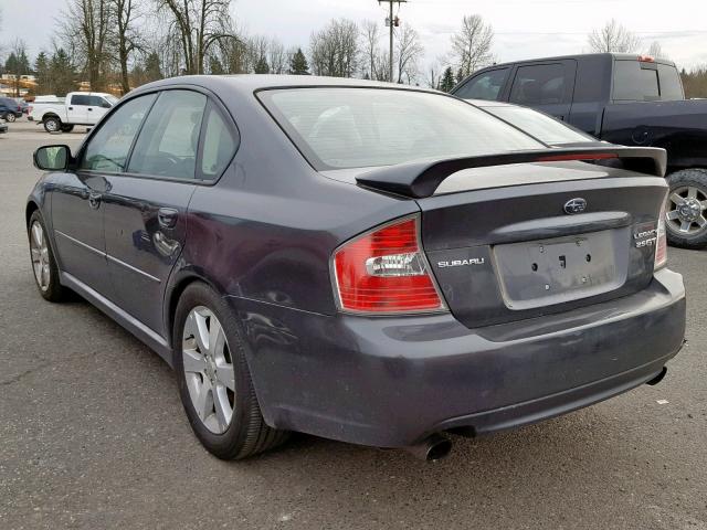 4S3BL676X74206054 - 2007 SUBARU LEGACY GT GRAY photo 3