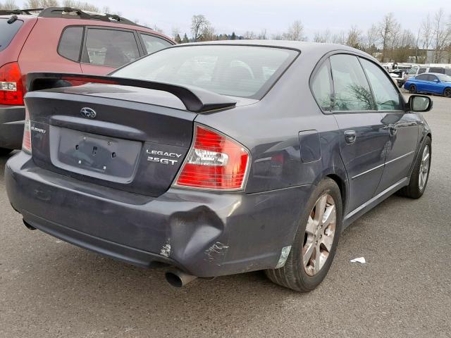 4S3BL676X74206054 - 2007 SUBARU LEGACY GT GRAY photo 4