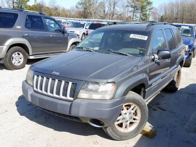 1J4GW48S64C307536 - 2004 JEEP GRAND CHER GREEN photo 2