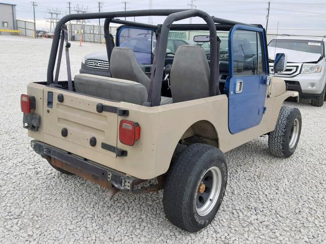 1J4FY19P2PP213410 - 1993 JEEP WRANGLER / TAN photo 4