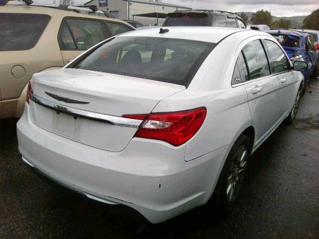 1C3CCBABXEN204576 - 2014 CHRYSLER 200 LX WHITE photo 4