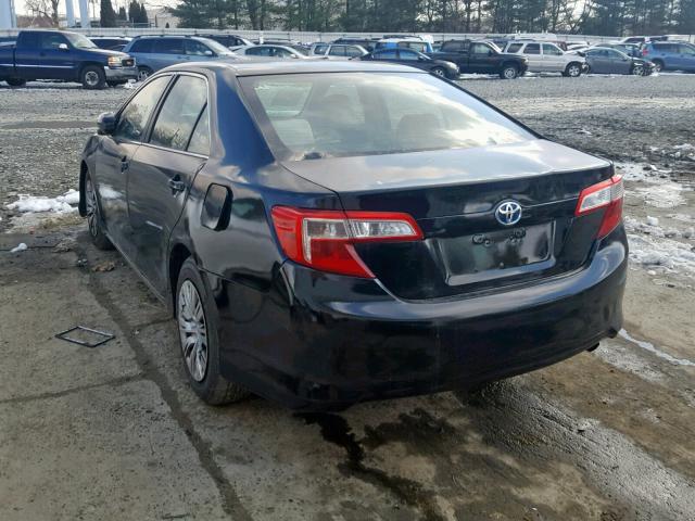 4T1BD1FK1EU137536 - 2014 TOYOTA CAMRY HYBR BLACK photo 3