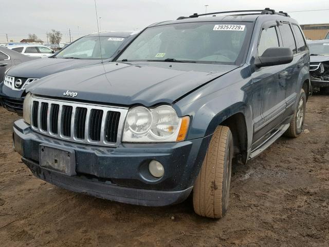 1J4HS48N35C657864 - 2005 JEEP GRAND CHER GREEN photo 2