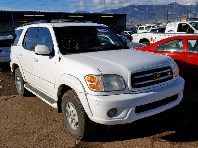 5TDBT48A32S088966 - 2002 TOYOTA SEQUOIA LI WHITE photo 1