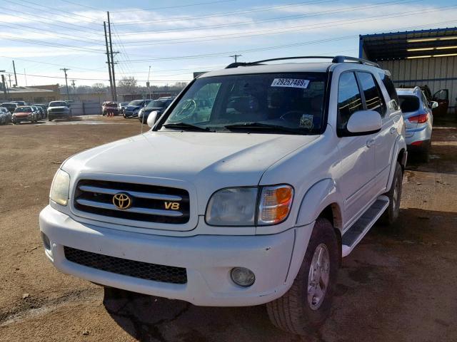 5TDBT48A32S088966 - 2002 TOYOTA SEQUOIA LI WHITE photo 2