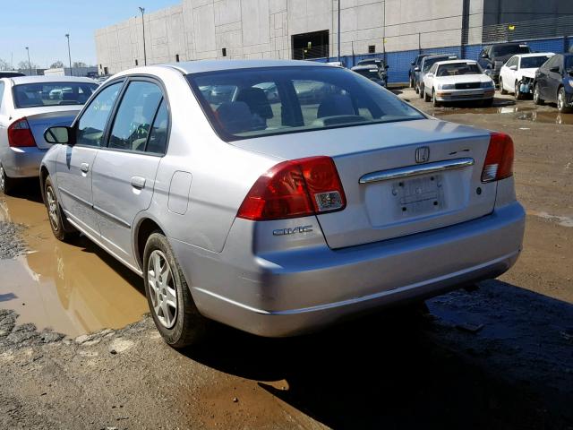 2HGES16443H947866 - 2003 HONDA CIVIC DX SILVER photo 3