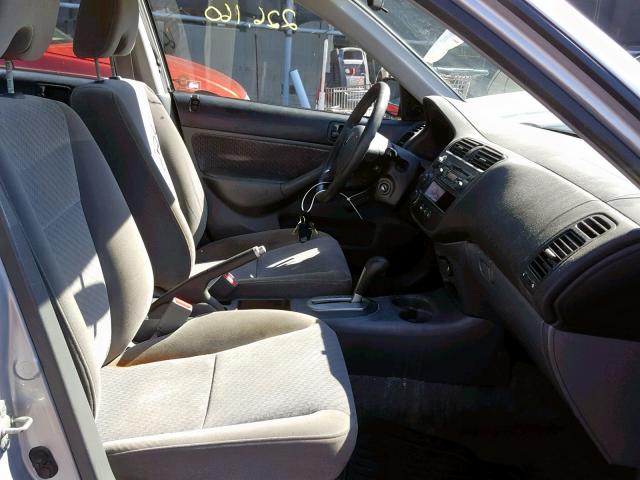 2HGES16443H947866 - 2003 HONDA CIVIC DX SILVER photo 5